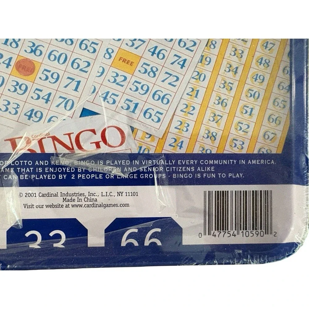 Vintage Cardinal Spinner Bingo Game Premier Edition 2001 Metal Storage Tin New!